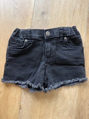 Cat & Jack Black Frayed Hem Denim Shorts